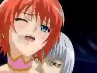 Kaibig-ibig anime redhead pagkuha dyiz sa kanya mukha